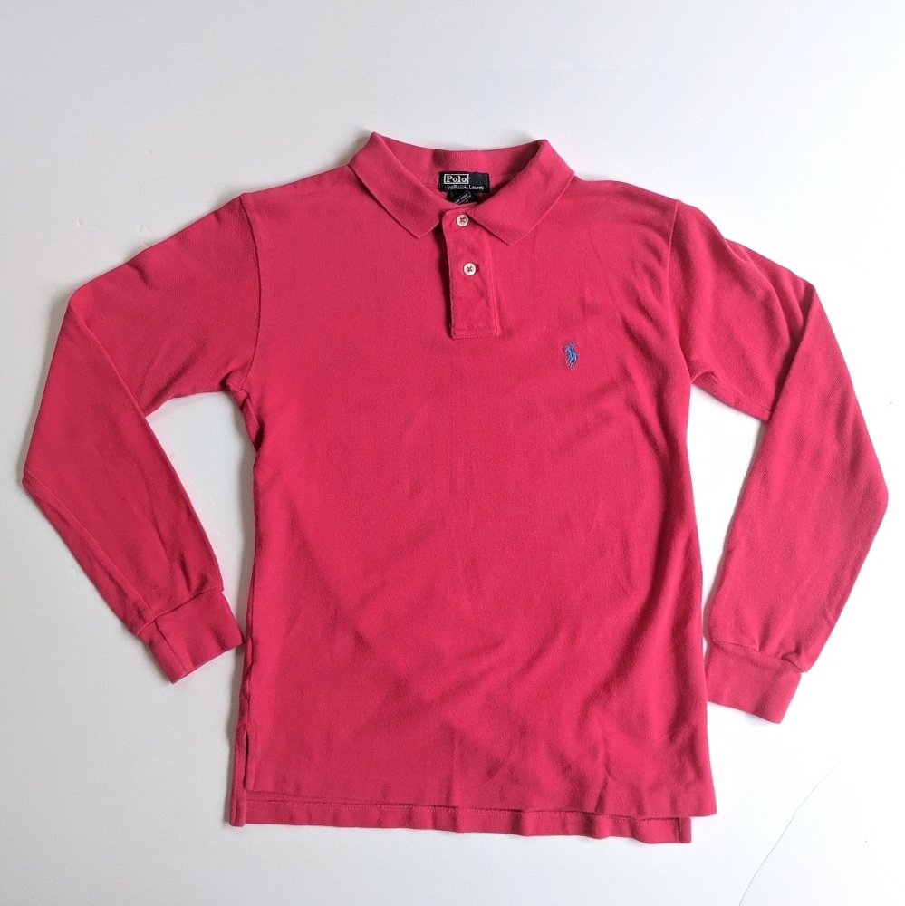 Boys Polo By Ralph Lauren Long Sleeve Polo T Shirt